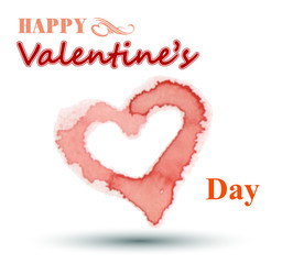 valentines day card with heart.