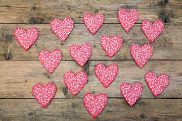 Red Fabric hearts