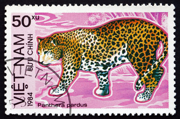 Postage stamp Vietnam 1984 Leopard, Big Cat