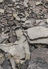 Asphalt pieces