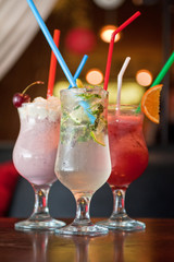 three healthy nonalcoholic cocktails