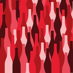 vector set of wine or vinegar bottles silhouettes