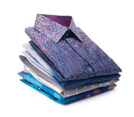 shirt. mens shirt folded on a background