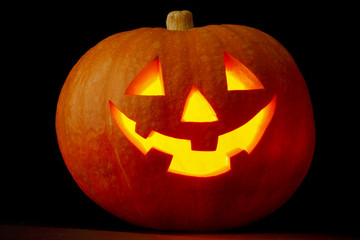 Illuminated cute halloween pumpkin