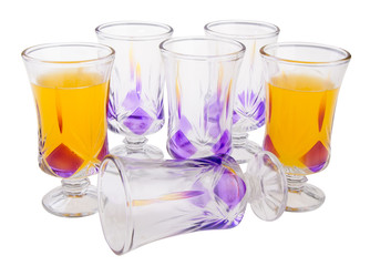 orange juice on a background