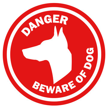 beware of the Dog! Vorsicht Hund! Ansichtskarte 