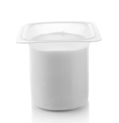 Yogurt isolated on white