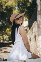 Beautiful girl enjoying summertime