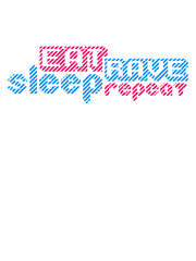 Fototapeta premium Eat Sleep Rave Repea Digital Pixel 8 Bit