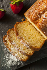 Homemade Pound Cake with Strawberries