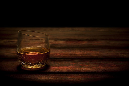Whiskey in Cracked Glass