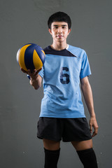 Asian volleyball athlete in action - 67637434