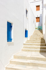 Fototapeta na wymiar traditional street in Tinos Island,Greece