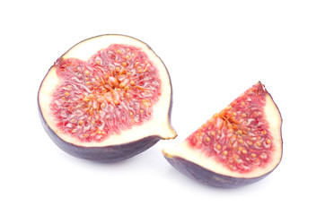 fresh figs on a white background