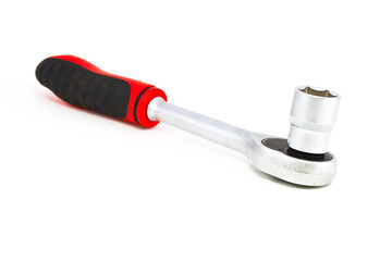 socket wrench on white background