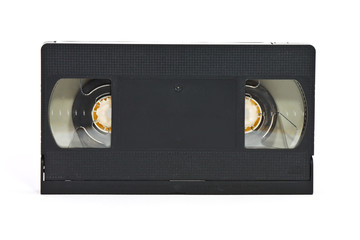 Obraz premium VHS video tape cassette on white background