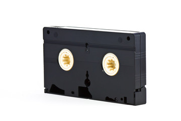 Obraz premium VHS video tape cassette on white background