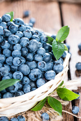 Portion of fresh harvested Blueberries