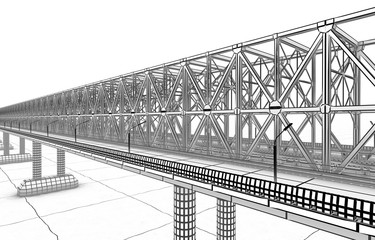 sketch bridge over the Ocean