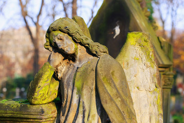 The Angel from the old Prague Cemetery, Czech Republic