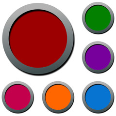 Colored blank shapes web 2.0 button icons