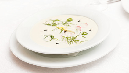 cold soup with cucumber