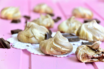 Chocolate meringues.