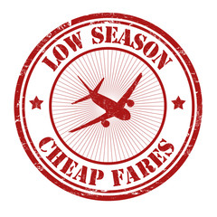 Low season, cheap fares stamp