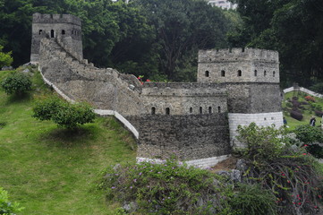 Obraz premium Miniature Great Wall of China in Window of the World park