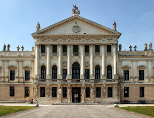 Fototapeta na wymiar Detail of the entrance of Villa Pisani, italian national museum
