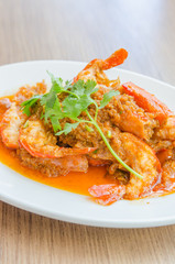 Fried shrimp garlic