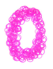 Pink rubber band No.0
