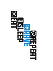 Cool Eat Sleep Rave Repeat Party Logo