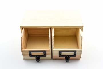 Empty wooden crate.