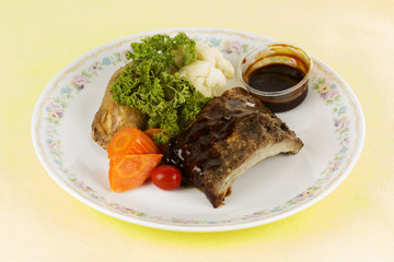 Delicious of BBQ ribs