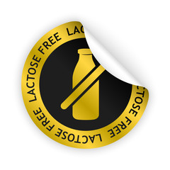 vector lactose free bent sticker