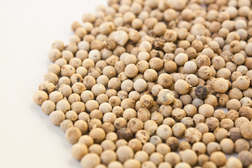 The White Peppercorns Close Up
