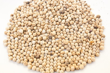 The White Peppercorns Close Up