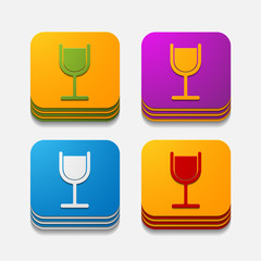 square button: cocktail