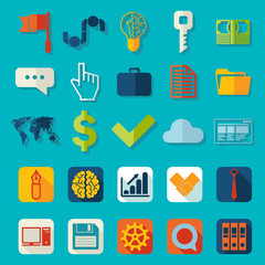 Set of flat icons