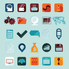 Set of flat icons