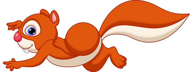 Cute squirrel cartoon © irwanjos