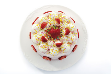 Erdbeer-Sahne-Torte , close-up