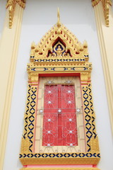 temple window at wat samruan, Bangpa in , Ayutthaya