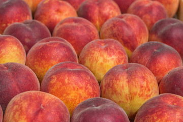 Farmers market peaches background