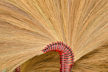Close up detail of the broom
