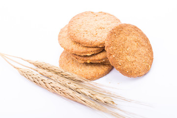 Macro Oat flakes pile
