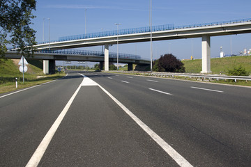 Fototapeta na wymiar Highway near capital Zagreb in Croatia