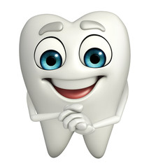 Teeth character is happy