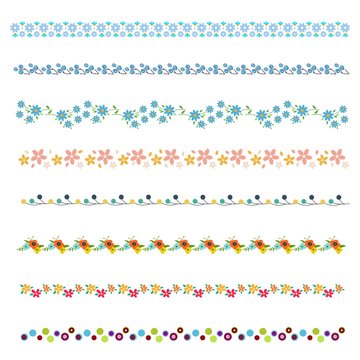 vector colorful borders set
